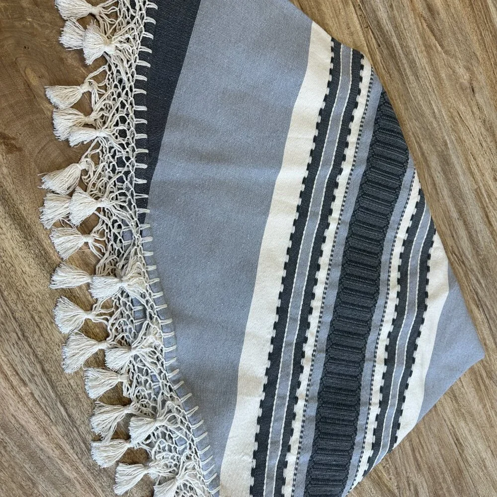 93'' Round Tablecloth from Oaxaca Mexico made with 100 % Handloom cotton…